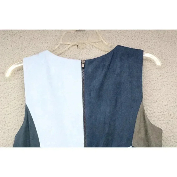 Skies are Blue Sheath Dress-Faux Suede-Size Small-Color Block - Picture 10 of 11